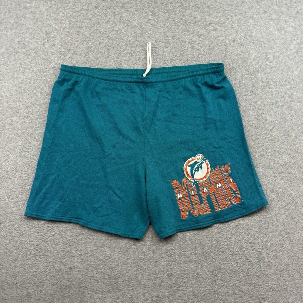 Vintage Miami Dolphins Shorts NFL Sweat Shorts Drawstring Summer NFL 90s Garan L